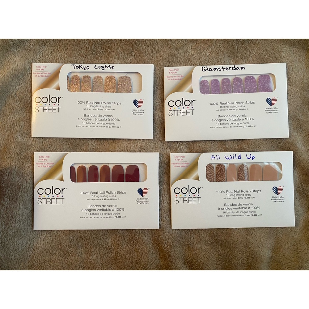 Nail strips (color street brand)- 4 sets
